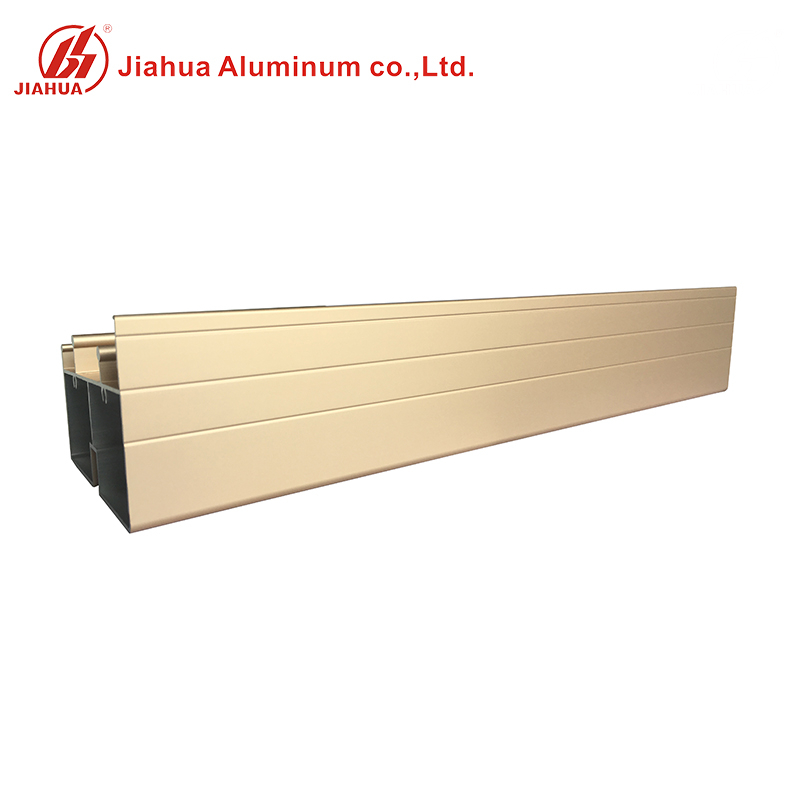 Profilé de fenêtre en aluminium doré de 6063 Foshan Matt pour confection de portes et fenêtres en Chine