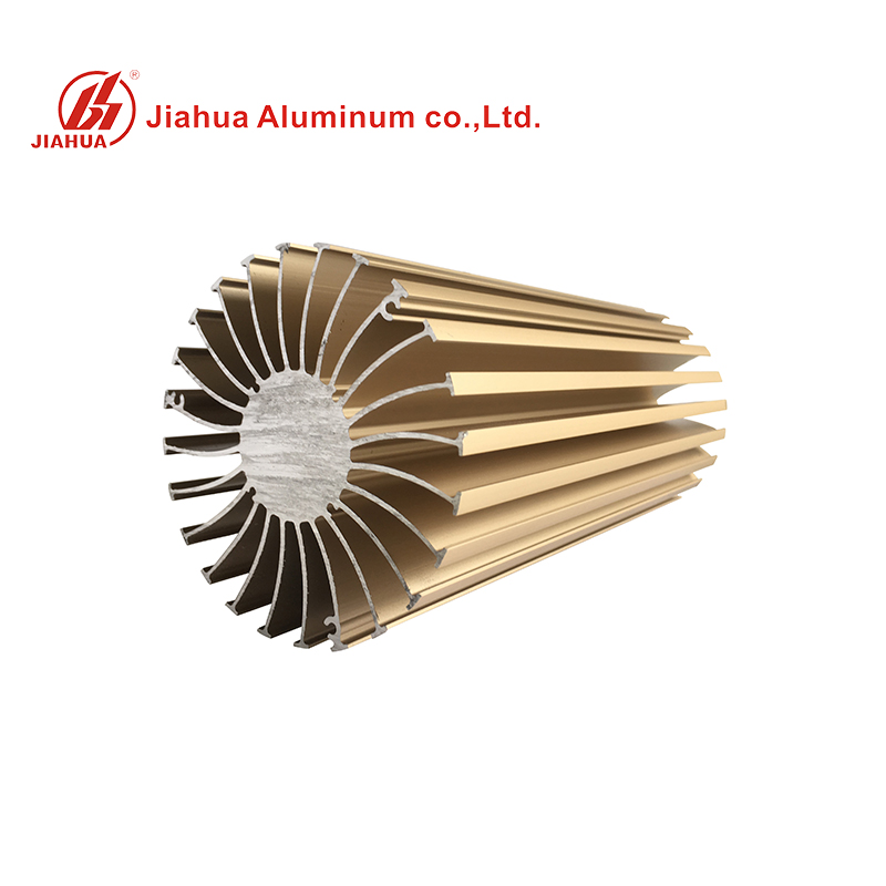 Profils de radiateur de radiateur en aluminium extrudé avec des ailettes pour des machines plus froides