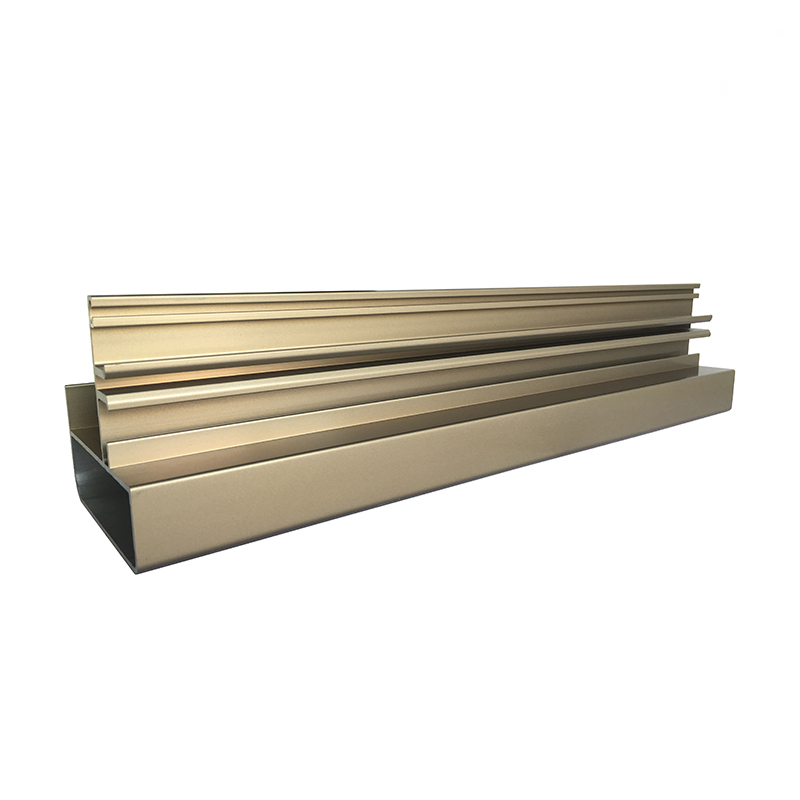 Profilés de fenêtre coulissants en couleur champagne en aluminium, Kenya, 6061 T6 pour portes de fenêtres en aluminium