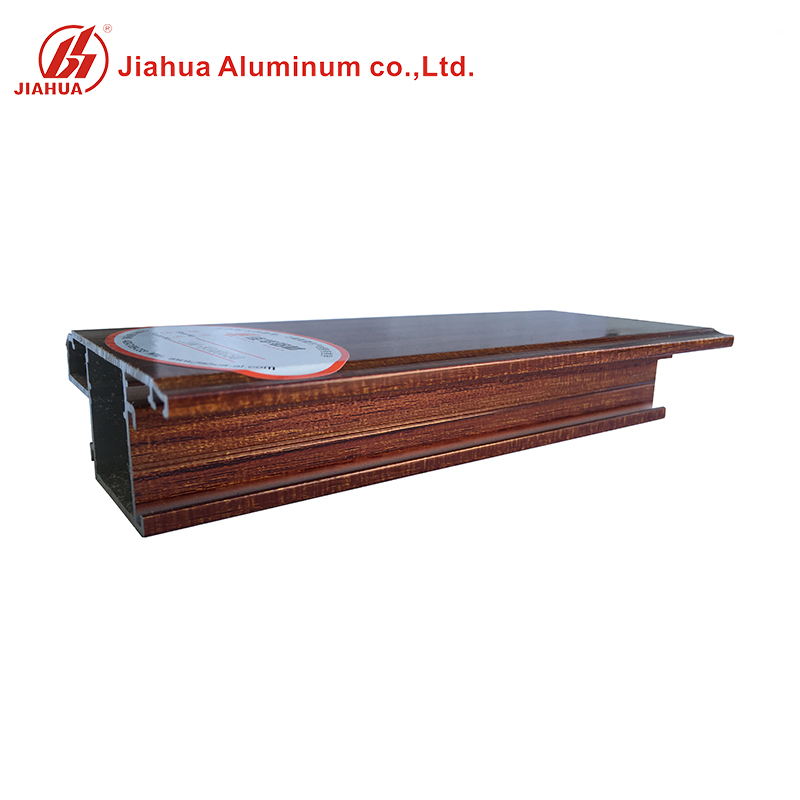 Profil de tube carré de finition de grain de bois en aluminium 6063 Jia Hua pour le prix des Philippines