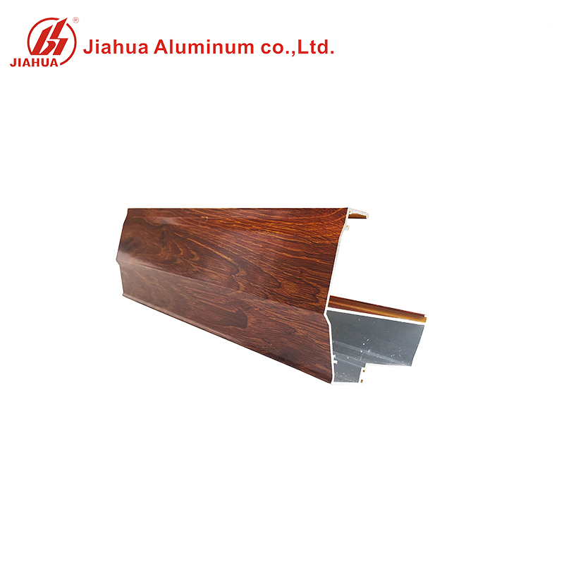 Profils en aluminium d'extrusion adaptés aux besoins du client en bois de finition de grain de modèle en bois pour la garde-robe de Cabinet ou de chambre à coucher