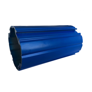 Poudre enduisant le radiateur rond circulaire en aluminium d'extrusion d'aluminium de la Chine de couleur bleue
