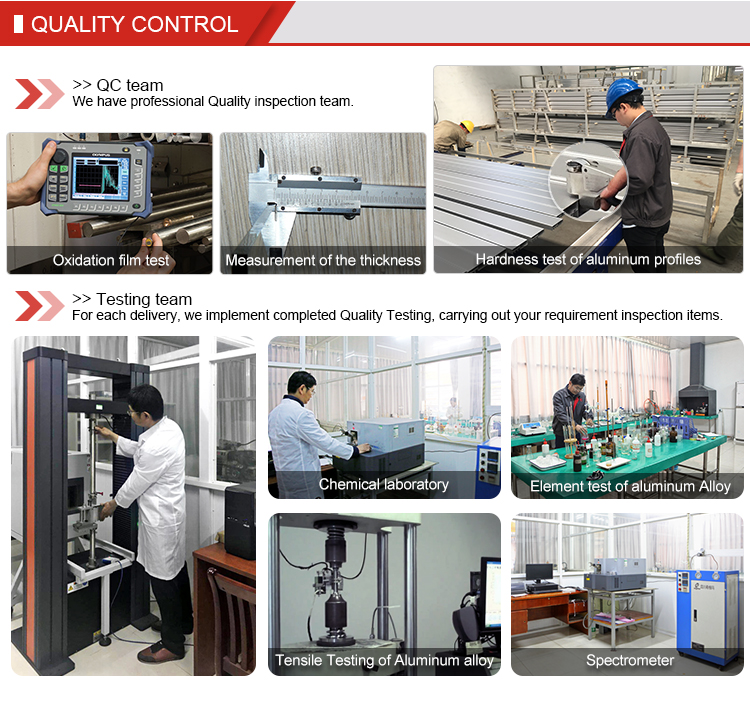 Test de qualit&eacute; pour les profils d'extrusion d'aluminium