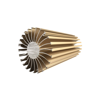 Barre de dissipateur de chaleur d'aileron ronde industrielle en aluminium expulsée efficace élevée pour la machine rotatoire