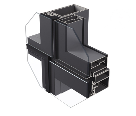 MQ100 / JH110 Série Invisile profils de murs-rideaux pour façade extérieure