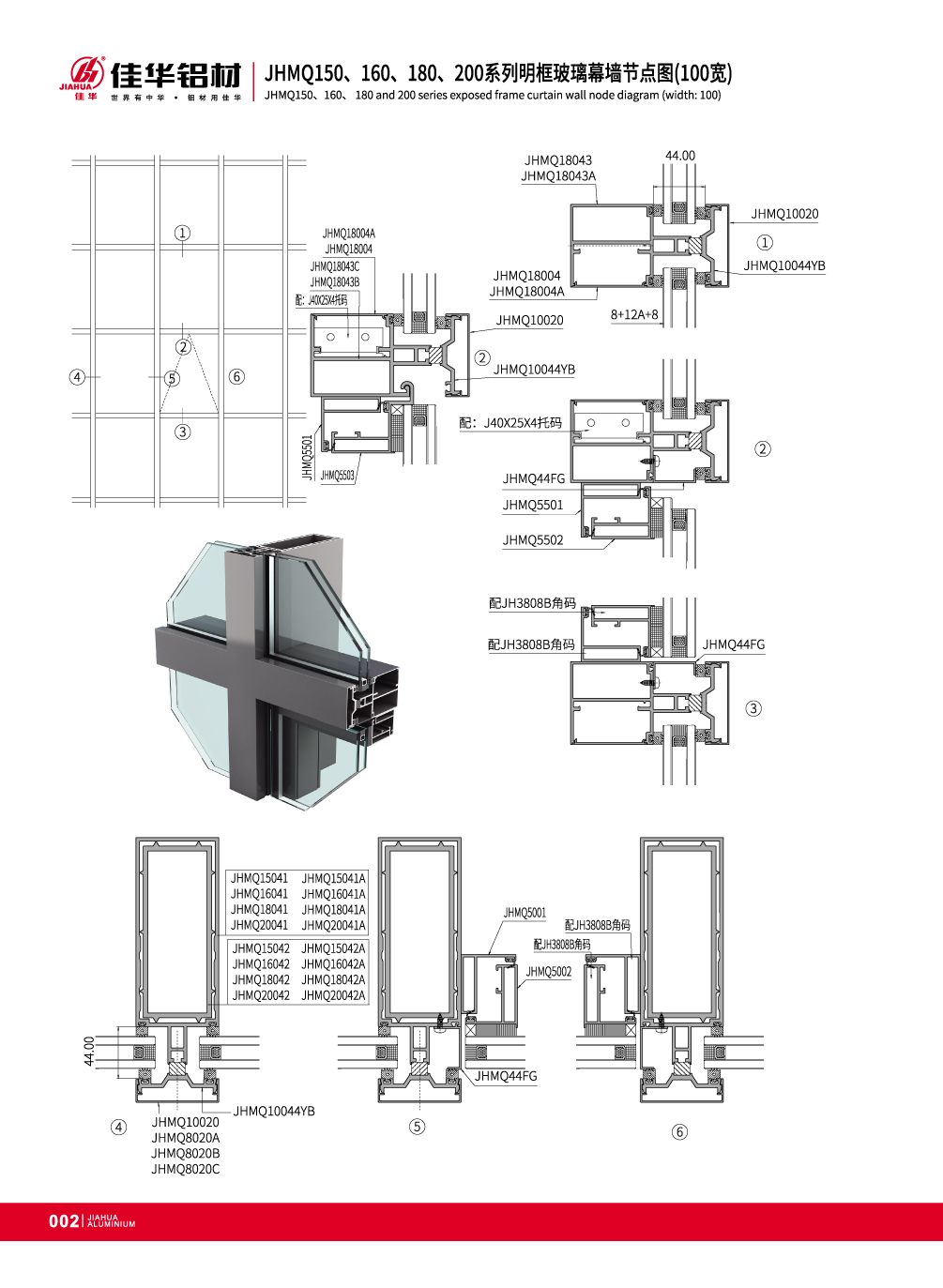 Mur-rideau en aluminium