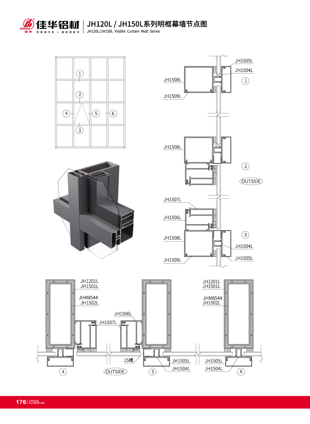 JH150 mur rideau invisible pour fa&ccedil;ade ext&eacute;rieure