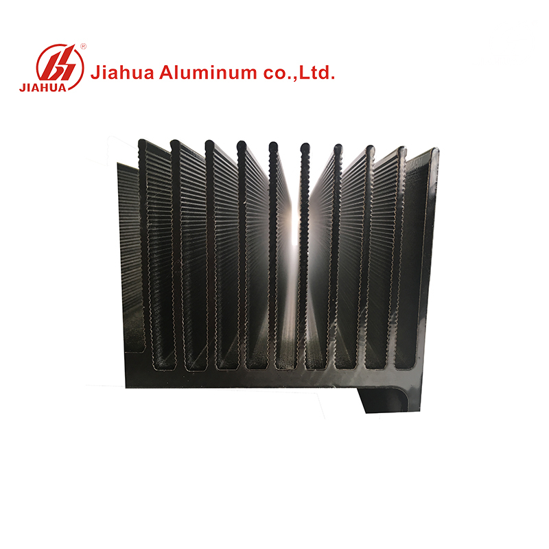 Profils en aluminium anodisés noirs de radiateur de tube de barre de radiateur en aluminium expulsé pour l'usage industriel