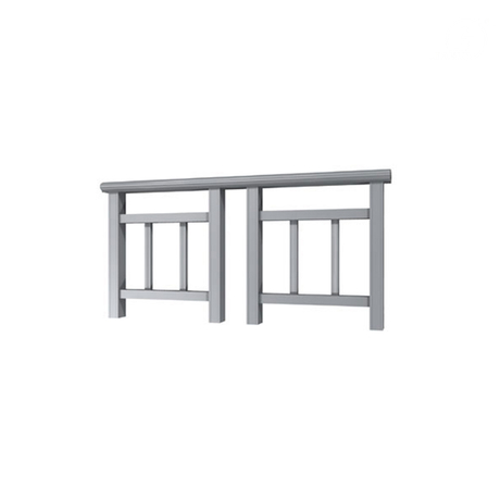 Profils extrudés par main courante de balcon en aluminium de couleur blanche faite sur commande pour l'étape avant