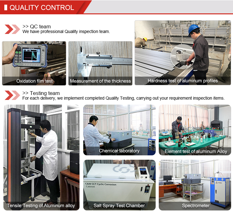 Test de qualit&eacute; pour les profils d'extrusion d'aluminium